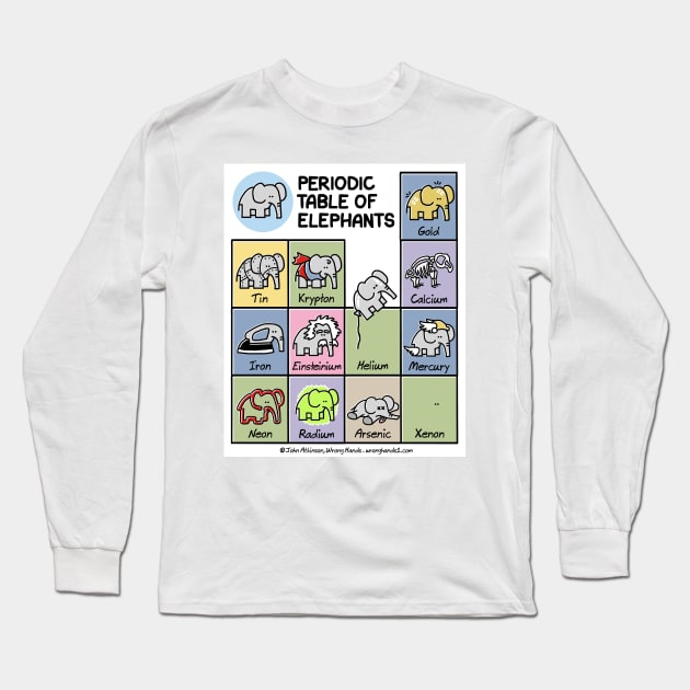 Periodic Table of Elephants Long Sleeve T-Shirt by WrongHands